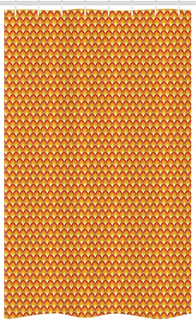 ABAKUHAUS Abstract douchegordijn – Vermiljoen Mosterd – 120x180 cm