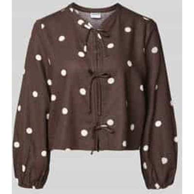 Regular fit blouse met sierstrikken
