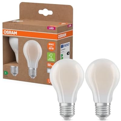 Energiezuinige LED-lamp in klassieke gloeilampvorm, 3,8 W, 806 lm, koud wit licht (4000 K), E27 fitting