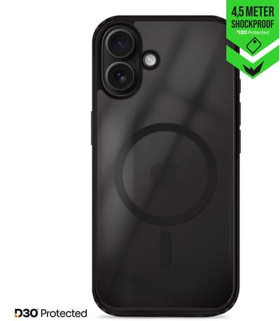Striker Hoesje geschikt voor Apple iPhone 16 MagSafe Telefoonhoesje Hardcase | Striker X-Core Xtreme Impact Backcover Shockproof | Geschikt voor MagSafe | Geschikt voor Draadloos Opladen met Magnetische Ring | Geschikt voor MagSafe Case - Zwart