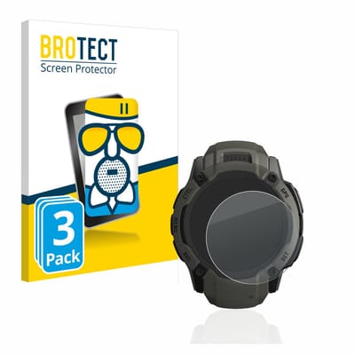 BROTECT - Screenprotector voor Garmin Instinct 2X Solar - Folie Beschermfolie Beschermglas matte 3 Stuks