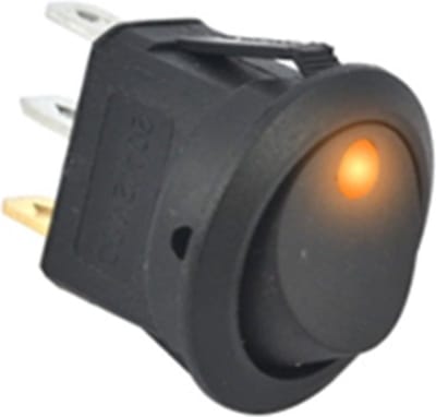 Tuimelschakelaar Auto SPST rond 12V 20A met Led