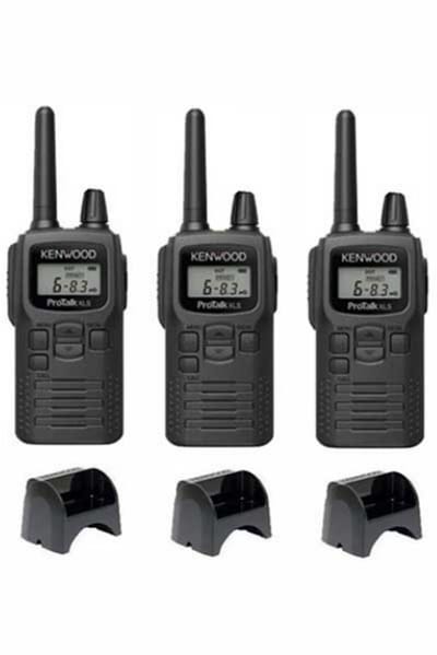 Set van 3 Kenwood PKT-300 ProTalk XLS IP52 PMR446 mini portofoons