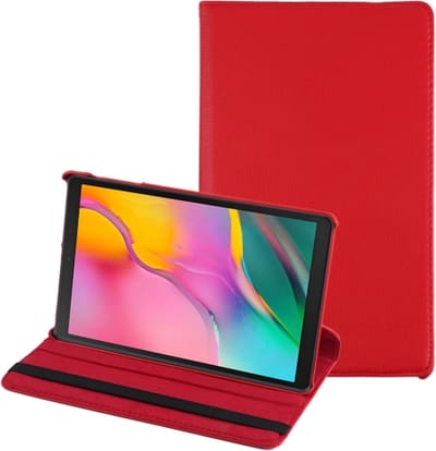Hoesje Geschikt voor Samsung Galaxy Tab A 10.5 inch (2018) (SM- T590/SM-T595) Book Case Tablet hoes/ 360° Draaibare Book case Kleur Rood