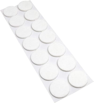 Viltglijders - Meubelbeschermers - Vloer Beschermen - 35 mm Dik Vilt - Ø 32 mm - Wit
