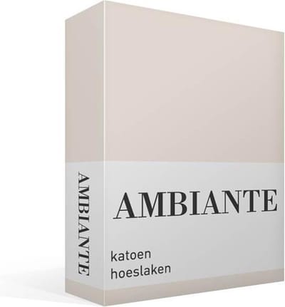 Ambiante Katoen - Hoeslaken - 140x200 - Zand