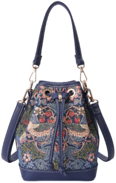 Bucket Bag - Handtas - Schoudertas - Strawberry Thief blauw - William Morissen