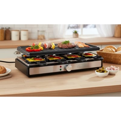Bomann RG 6039 CB - Gourmetset - 8 personen -1400 W - Zwart, Roestvrijstaal