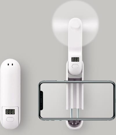 TDR - 3 in 1 ( lostaande hand ventilator, in combinatie met mobiel, en als Powerbank -  1200 mAh