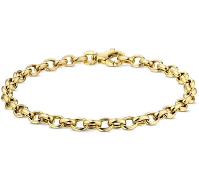 Huiscollectie Armband Goud Jasseron 4,3 mm 19 cm
