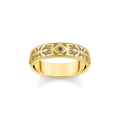 Thomas Sabo - TR2455-414-39-54 - Ring - Unisex - 925er Zilver geel verguld - ringmaat 54