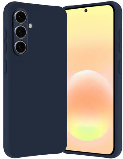 Hoes - Geschikt voor Samsung Galaxy A57 - Sterk & Shockproof - Hoesje Cover - Siliconen Case - Donkerblauw