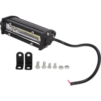 Feux de jour pour voiture 18W Barre lumineuse LED à rangée unique 6000K Feux tout-terrain Universel pour camion VTT SUV gray