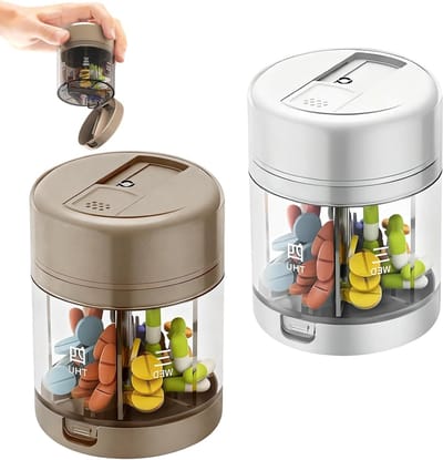 Tabletten Organizer voor 7 Dagen, Compacte Pillendoos met 7 Compartimenten, Ideaal voor Vitaminen en Geneesmiddelen