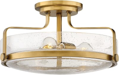 Hinkley LED Plafondlamp Harper | 3X E27 Max 60W | Dimbaar | Heritage Brass