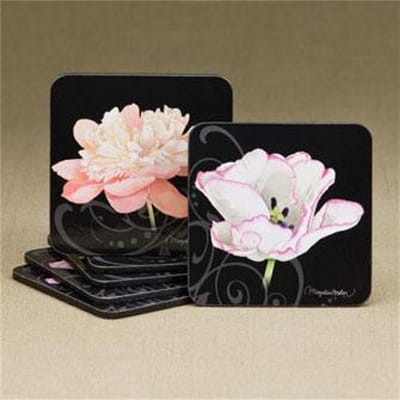 Marjolein Bastin Nature's Journey onderzetters (set van 6) roze bloemen