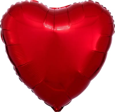 Folieballon Rood hart 43 cm