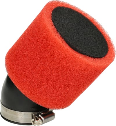 Mezoly luchtfilter Ø50mm schuin rood/zwart