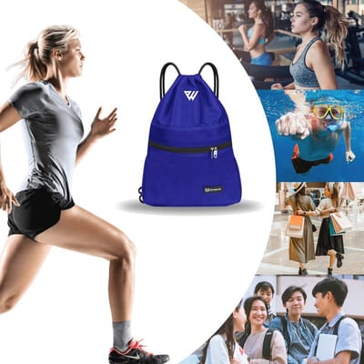 Waterproof Sports Drawstring Bag for Gym and Outdoor Activities