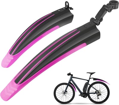 SnelShoppen - Bicycle Fender Set - Draagbare Verstelbare Mudguards voor MTB en Racefietsen - Voor- en Achtermodderbeschermers van Duurzaam PVC - Licht