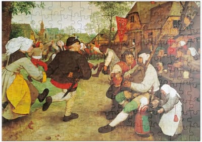 Legpuzzel Boerendans - Puzzel Pieter Bruegel - Ontspanning thuis - Hoge resolutie print - 200 Stukjes - Multicolor
