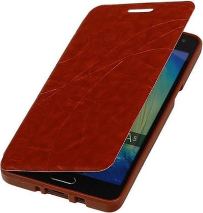 Bestcases Bruin TPU Booktype Motief Hoesje Samsung Galaxy A5