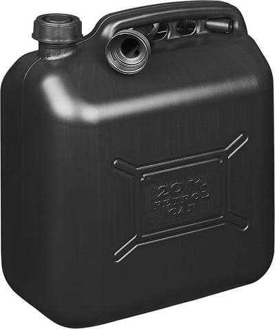 ProPlus Jerrycan - 4x - 20 liter - zwart - met schenktuit - brandstof tank - benzine