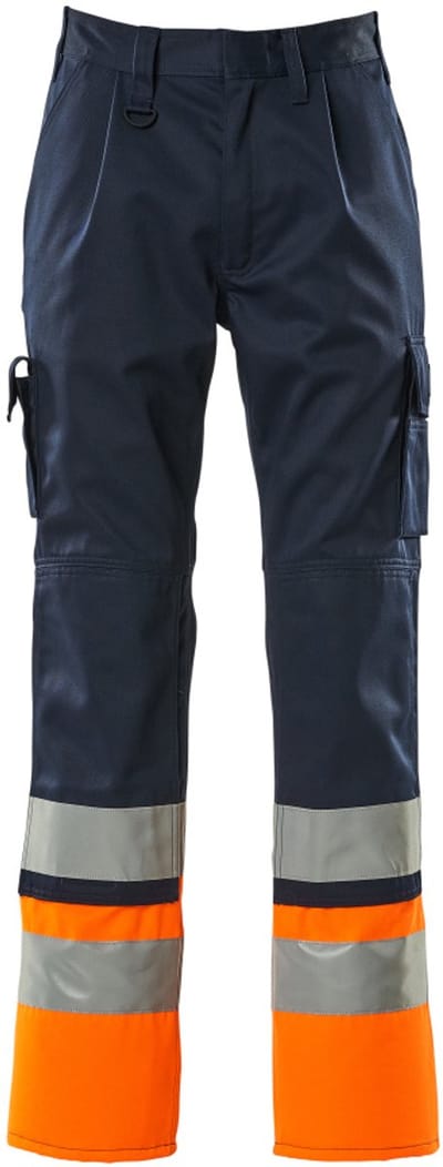 Mascot Safe Compete Broek met kniezakken 12379-430 - marine/hi-vis oranje - C48 - 76