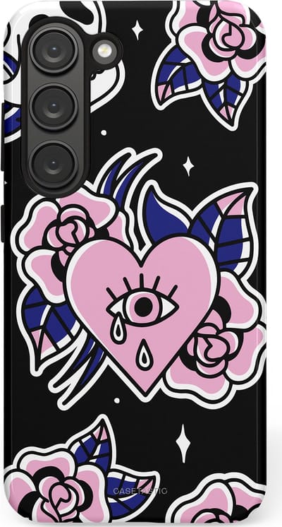 Casetastic Hoesje Geschikt voor Samsung S23 - Stijlvolle Beschermende Duo-layer Case - Eindeloze passie