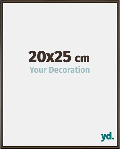 Your Decoration - Fotolijst 20x25 cm - Aluminium - Walnoot Structuur - New York