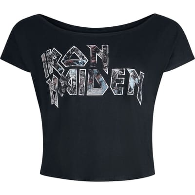 Iron Maiden T-shirt - Logo - S tot XL - voor Vrouwen - zwart