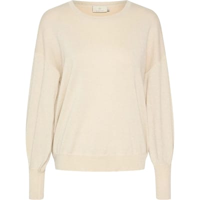 Kaffe KAregina O-neck Knit Dames Trui - Sand Dollar