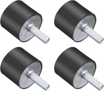Trillingsdempers Rubber - Antivibratieblokken Isolatiehouders - Apparaten Dempen - Metaal en Rubber - M8 30x30 mm - Zwart