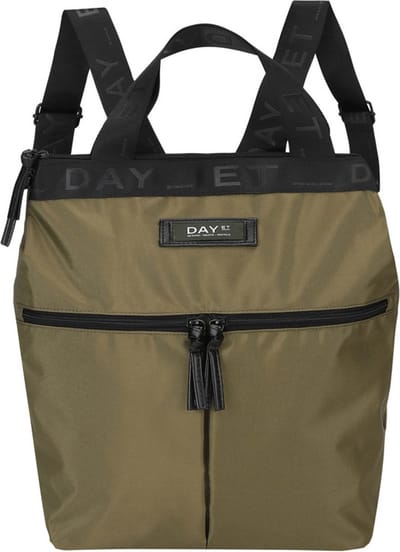 DAY ET Handtas Rugzak met laptopvak Gweneth Classic Tote Military Olive Groene