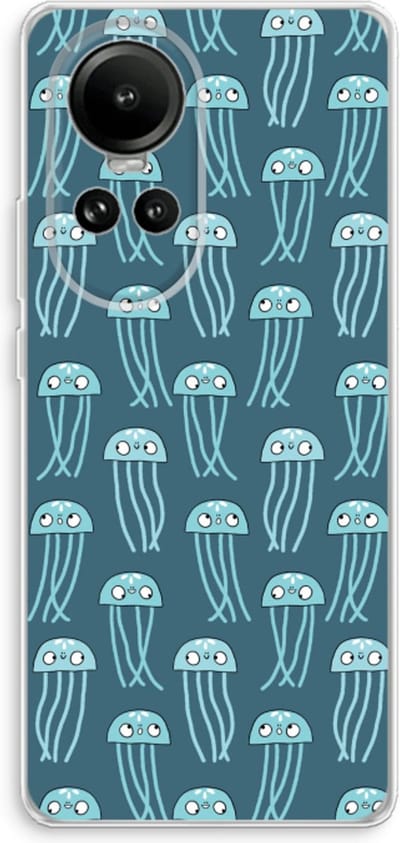 Case Company® - Hoesje geschikt voor Oppo Reno 10 hoesje - Kwallie - Soft Cover Telefoonhoesje - Bescherming aan alle Kanten en Schermrand