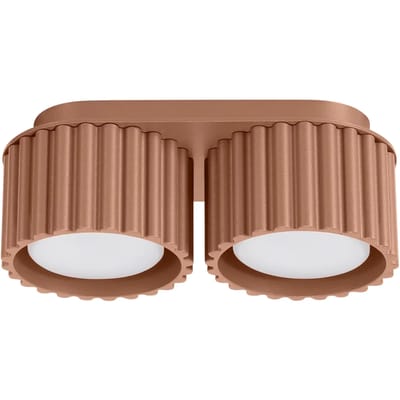 Sollux Lighting Plafondlamp Aura - Gx53 - mokka - aluminium - 21x10x8cm