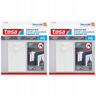 Tesa - Zelfklevende Spijker - 2 kg - Wit - Voor Behang en Stucwerk