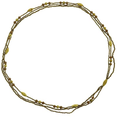 Behave Lange goud-kleurige kralenketting