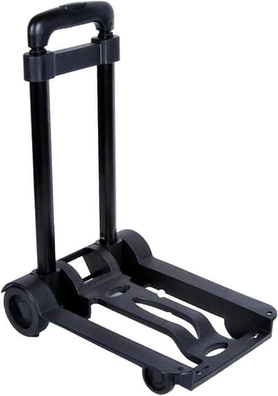 Opvouwbare Handtrolley - Draagbare Kar - Bagage Vervoeren - Zware Lasten Dragen - Compact Opvouwbaar - Zwart