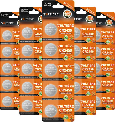 Voltière 25-Pack CR2450 Knoopcel Batterij - Lithium 3v CR2450