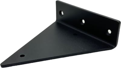Maison DAM - 1x Plankdrager driehoek - Plankdrager - Voor een plank van 15 tot 25cm – Mat zwart gepoedercoat - incl. bevestigingsmateriaal + schroefbit