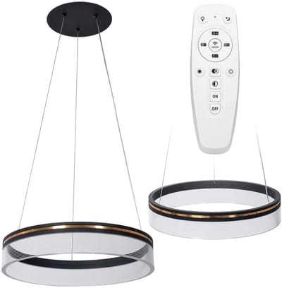 Toolight App1191-Cp Hanglamp 40Cm Zwart 40X40X8Cm