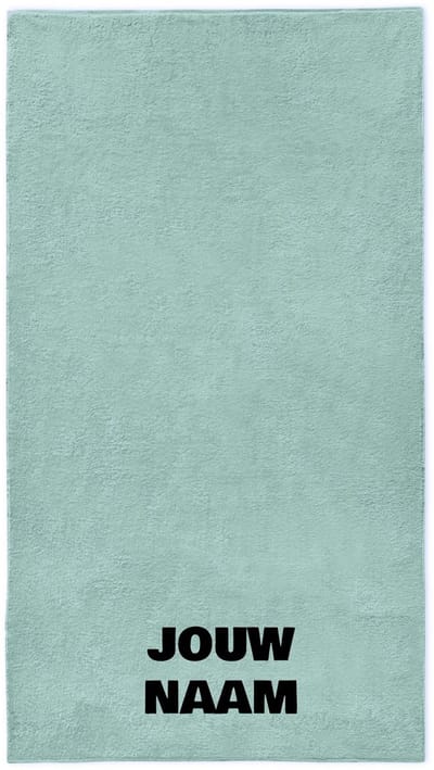 Strandlaken met naam mint groen 100x200cm