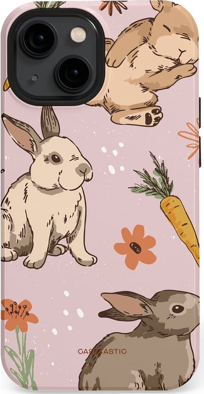 Casetastic Hoesje Geschikt voor Apple iPhone 13 Mini Magsafe - Stijlvolle Beschermende Duo-layer Case - Hop hop knuffels