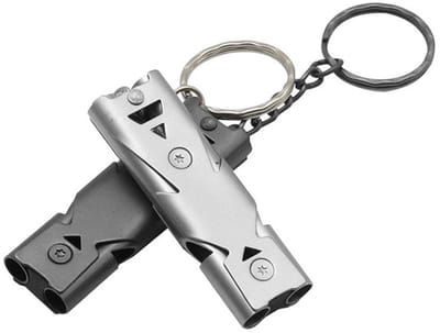Noodfluitje - Noodsituatie - Outdoor/Kamperen/Hiking - Survival - Sleutelhanger - Survival whistle - RVS - 1 stuk - Jonyx