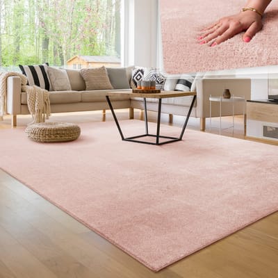 Paco Home Moderne woonkamer tapijt kortpolig wasbaar zacht uni effect bont antislip 200x280 cm
