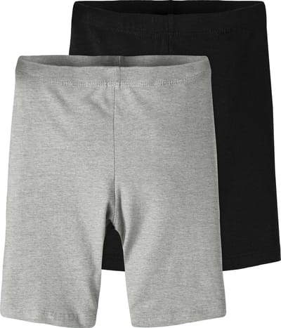 NAME IT NKFVIVIAN 2P SOLID SHORT LEGGING NOOS Meisjes Legging - Black Grey Melange