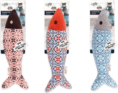 All For Paws Smoked Fish - Kattenspeelgoed - 35x25x3.5 cm Assorti
