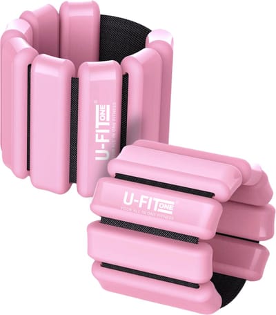 U Fit One 2 Stuks Verstelbare Enkelgewichten en Polsgewichten - Wrist & Ankle Weights - 2 x 0,5 kg - Roze