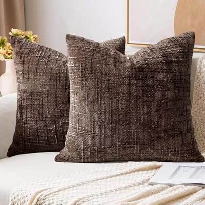 Fluwelen Kussensloop Bamboe Garen Textuur Sierkussenhoezen Effen Bankkussenhoezen voor Huis Slaapkamer Woonkamer Decor 50x50cm